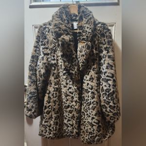Large H&M Faux Fur Coat Like New
